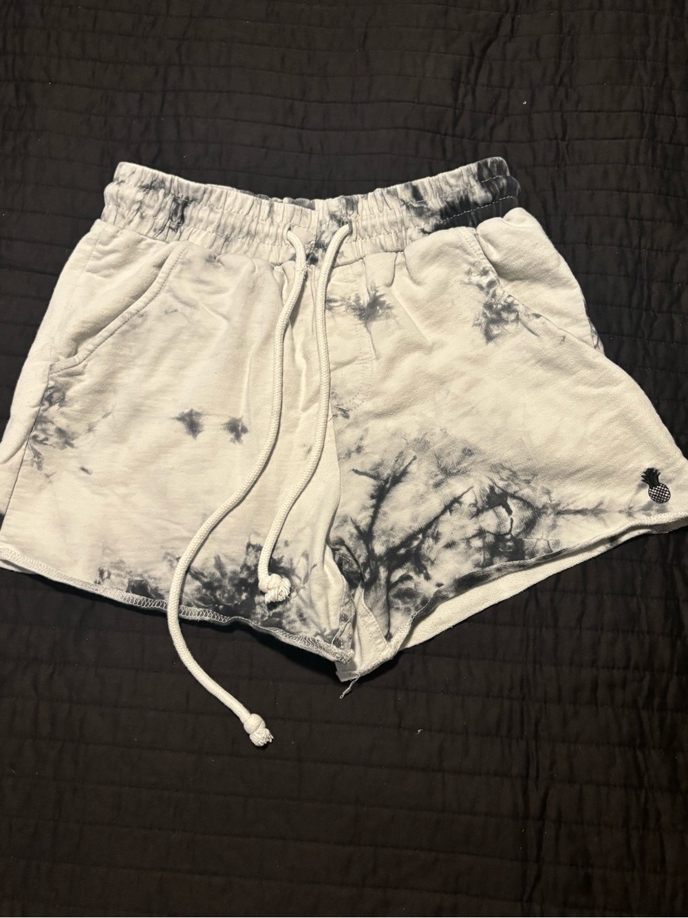 JJ Malibu Me s Tie-Dye Lounge Short Shorts white and black